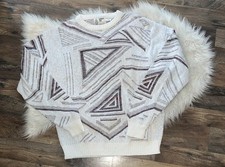 Vintage men's London Fog made in the USA abstract sweater large 70s/80s