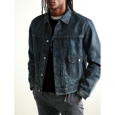 RRL Ralph Lauren Type II Japanese Denim Trucker Jacket M NEW