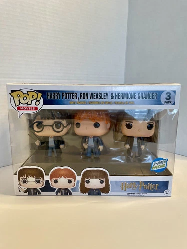 Funko Pop! Vinyl: Harry Potter - 3 Pack - Harry, Ron & Hermione - Barnes and...