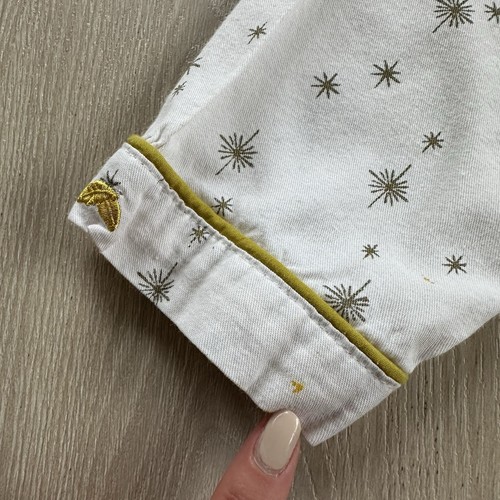 Petite Plume Kid's Flannel Pajama Set in Starry Night White Sz 8 - Picture 11 of 19