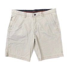 Copper Oak Mens Khaki Chino Shorts Size 38 Tan Flat Front Stretch Casual
