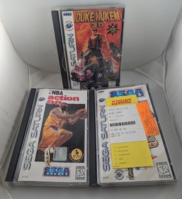 Sega Saturn Case Manual Art LOT duke nukem lost world amok nba action wsb II 98