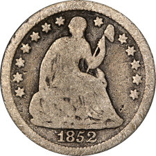 1852-O Seated Liberty Half Dime