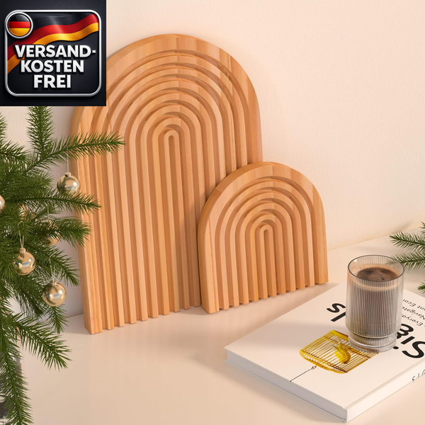 Boho Holzbrett Set Regenbogen Dekoration FüR KüChe Wohnzimmer Schlafzimmer BüRo-image