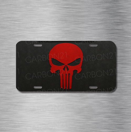 NUOVO The Punisher Red Skull Plate AUTO SUV Camion - Foto 1 di 2