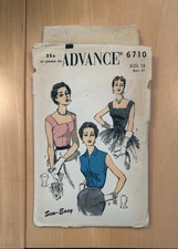 Advance 6710 Sewing pattern size 12 bust 30"
