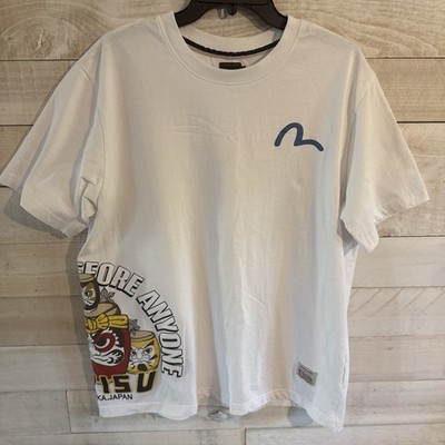 Evisu Before Anyone T Shirt Mens 2XL XXL White Short Sleeve Tee Fast Shipping