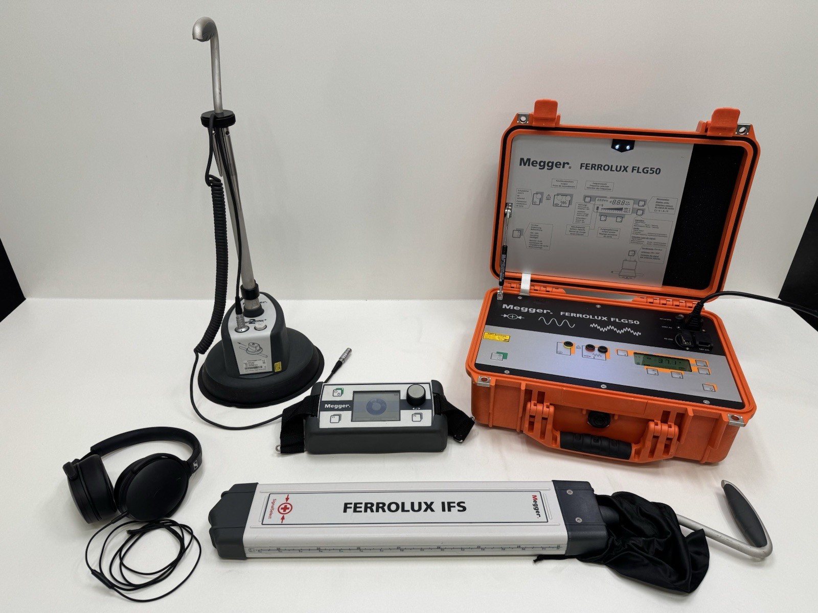 Megger digiPHONE + 2 NTRX Set + Ferrolux FLG50 Cable Fault Locator Tracer