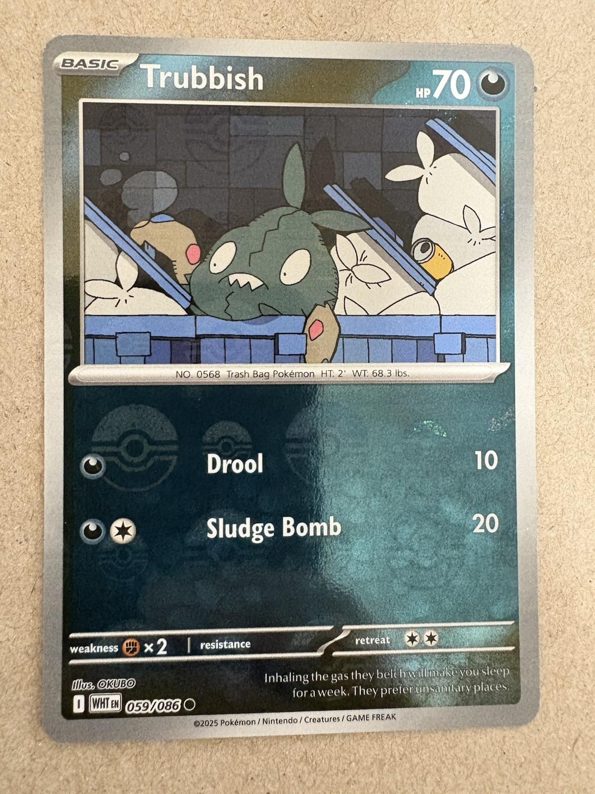 Pokemon - White Flare - Trubbish (Poke Ball Pattern) 059/086 - Holo NM