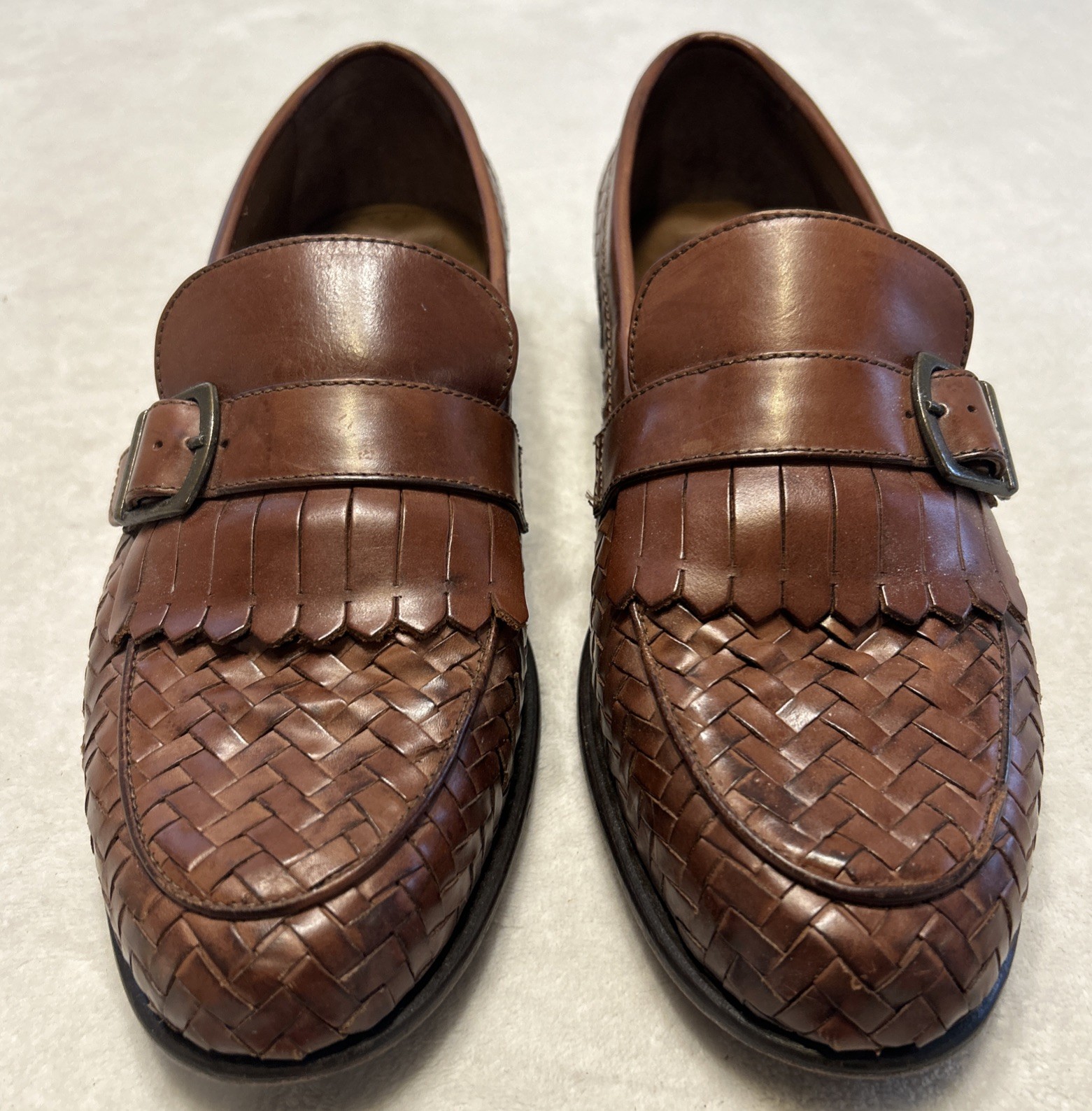 Vintage GH Bass Mens Shoes Size 10.5 M Brown Leather Loafers Slip-On Dress Shoes