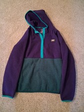 L.L. Bean Women's Knit Hoodie Size XL Purple And Green