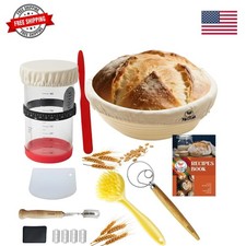 Sourdough Starter Jar Kit - 38oz Glass Jar with Date Marked Feeding Band, The...
