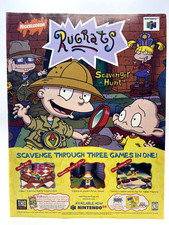 1999 Rugrats Scavenger Hunt Nintendo 64 N64 Print Ad/Poster Video Game Promo Art