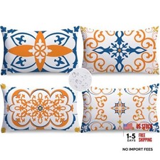 Outdoor Waterproof Pillow Covers 12x20 Set of 4 20" x 12" Pack of 4 Yellow