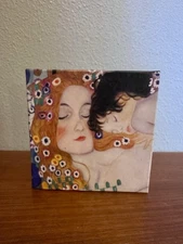 Vintage Salt and Pepper Shakers Gustav Klimt Mother and Child Porcelain