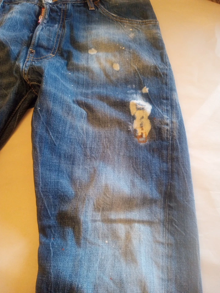 Jeans DSQUARED2 para hombre 48 azul clásico Kenny Jean desgastado 34/30 Foto 3 de 4