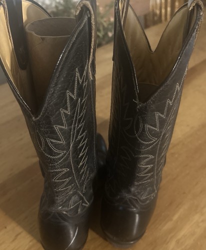 Laredo Lea Vamp Men's Western Cowboy Boots Black Size 7D Minor Flaws. - Picture 5 of 14