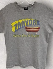 Vtg Zoo York Unbreakable Sabrett Hot Dog Parody T Shirt Small 19”x25.5” *READ*