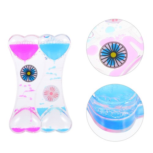 Clessidra creativa ornamento bambini gorgogliatore giocattolo movimento liquido timer ornamento casa - Foto 4 di 14