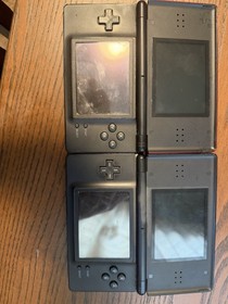 Nintendo DS Lite Handheld Console Lot of 2 Black Red Touch Screen USG-001