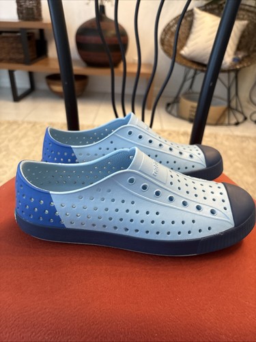Native Jefferson Unissex Junior Shoes Blue Slip On Water Beach Sneakers Size J6 - Picture 5 of 14