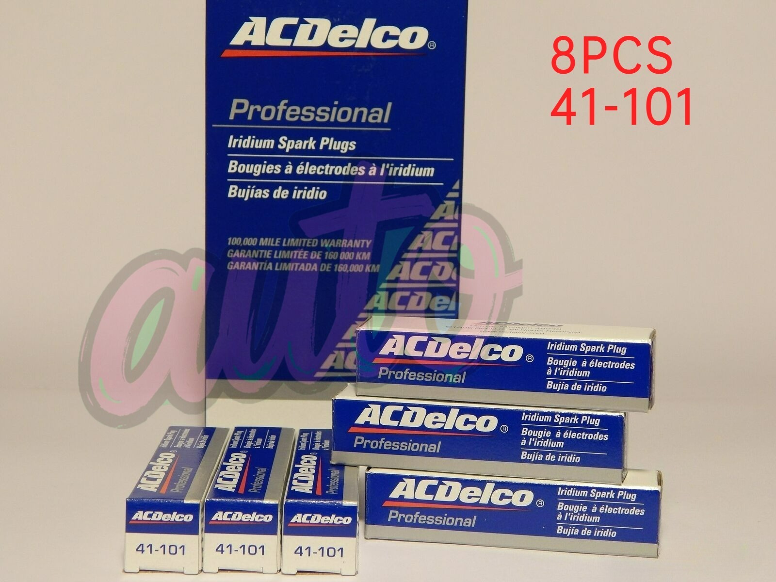 8Pcs 41-101 12568387 Iridium Spark Plugs for Buick Chevrolet Pontiac Saturn NEW