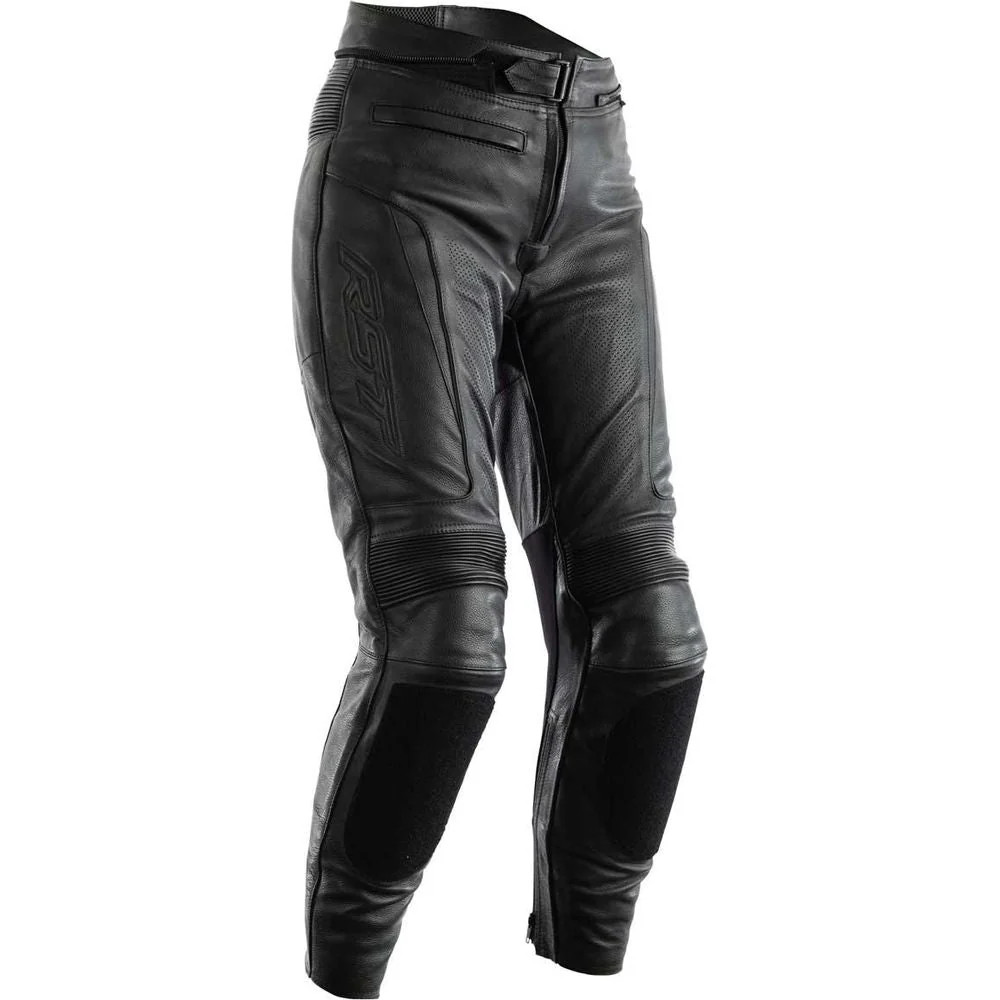 RST GT Ce Ladies Motorbike Motorcycle Leather Trousers Black / Black, photo 1 of 6
