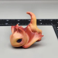 Toynami Miyo's Mystic Musings Little Embers Series Dragon Figure Flames Orange