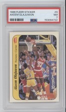 1986 Fleer Sticker #9 Akeem (Hakeem) Olajuwon Rookie Card PSA 7 HOF NBA Finals. rookie card picture