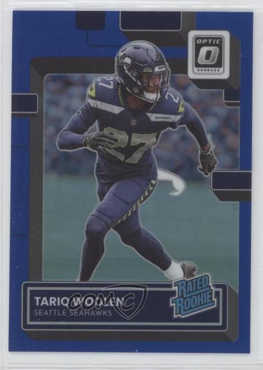 2022 Panini Donruss Optic Rated Blue Prizm 4/179 Tariq Woolen #298 Rookie RC s1i