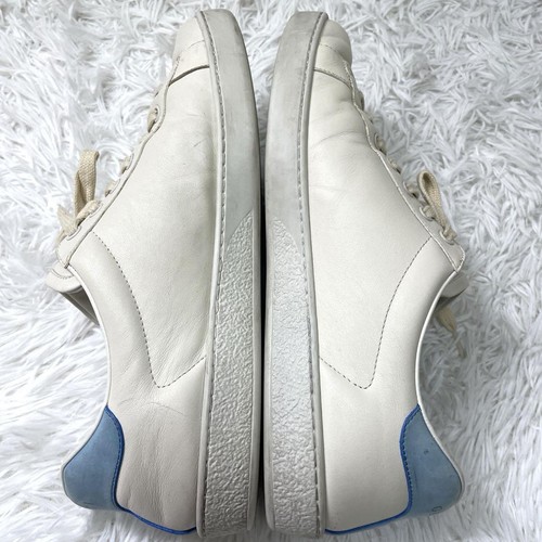Auténticas Tenis GUCCI Para Hombre GG Corte Bajo Blanco Azul UK8.5 EU 42.5 US9 Cuero Logo - Imagen 6 de 24