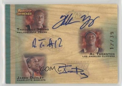 2007 Topps Trademark Moves 12/39 Thaddeus Young Al Thornton Rookie Auto RC 2d0