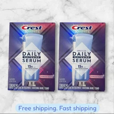 LOT OF 2 Crest 3D White Daily Whitening Serum 0.88 OZ EXP11/2025+ NEW SHIPPING