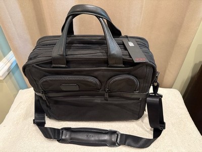 Tumi Black Alpha 2 FXT T-Pass Expandable Laptop Brief Bag # 26145D2 NEW 