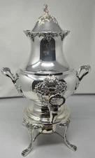 KING FRANCIS BY REED & BARTON COFFEE URN WITH STAND, LID & BURNER 36 CUP 1660