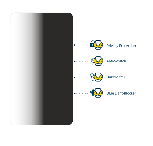 Privacy Screen Protector for Nubia Z70 Ultra Anti Spy Shield Film - Zdjęcie 5 z 8