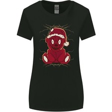 Böse Weihnachten Teddybär Weihnachten Damen Breiter Schnitt T-Shirt