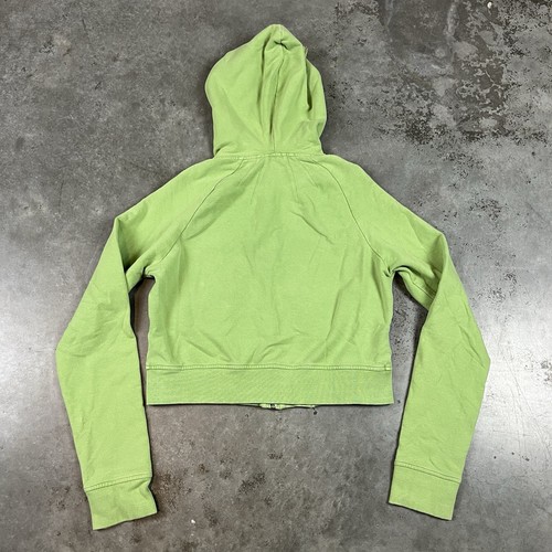 Vintage Vans Hoodie Womens Large Green Y2K Grunge Skateboard Cropped Pockets - Picture 11 of 22
