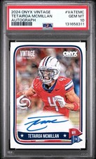 POP 1 - PSA 10 Onyx Vintage 2024 Football Tetairoa Mcmillan On Card Auto #VATEMC