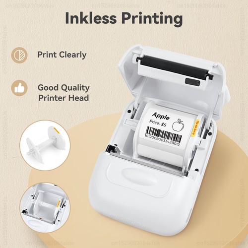 Portable Thermal Printer P50 Label Printer Bluetooth Wireless Paper Label Maker - Picture 7 of 21