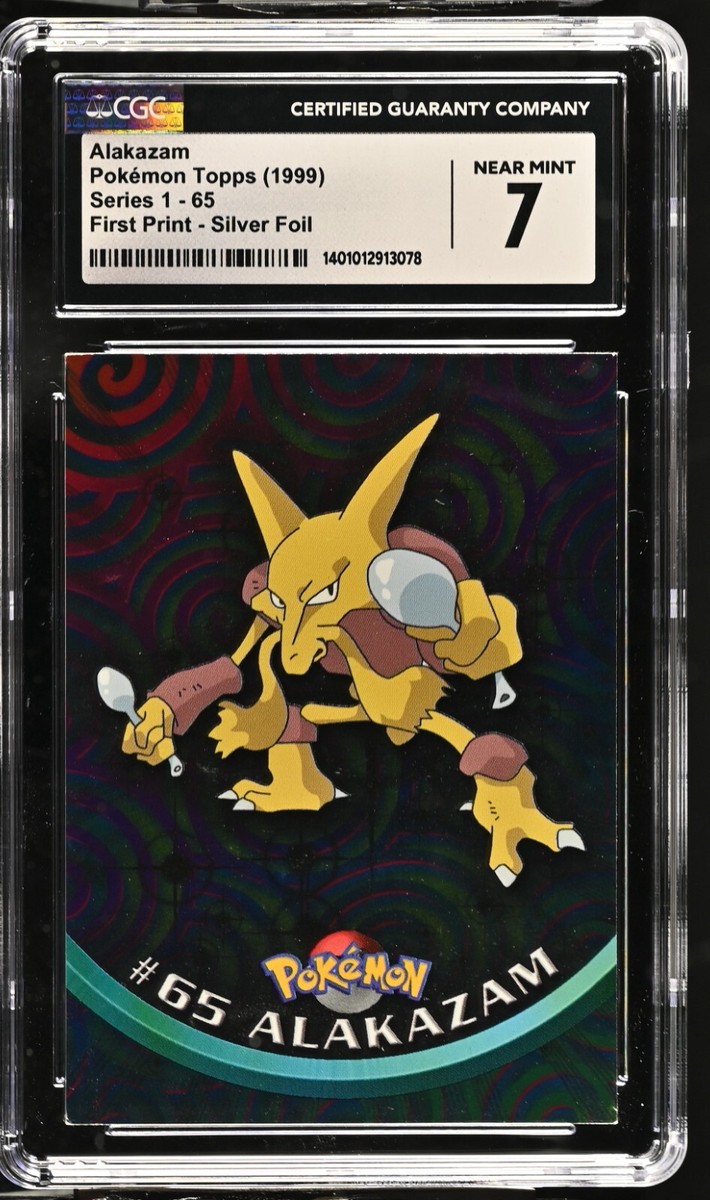CGC 7 Graded Alakazam #65 Topps Silver foil Smooth ser. 1 1st