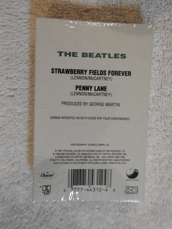 The Beatles "Strawberry Fields Forever" BRAND NEW CASSETTE SINGLE! ONLY NEW eBAY - Image 2 of 2