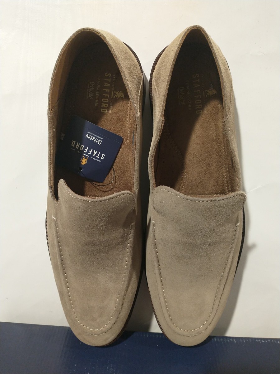 Stafford Dace Mink Mens Size 12 M Suede Oxford Dress Shoes Comfort Foam Insoles Stafford Dace Mink Mens Size 12 M Suede Oxford Dress Shoes  main image 4