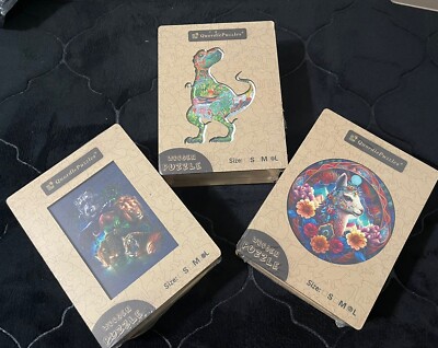 Quordle Interactive Excellent Quality Fun Wooden Puzzles Lot Of 3