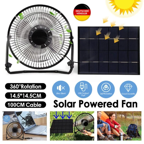 Solarlüfter Ventilator Solarventilator Solarmodul für Gewächshaus Hühnerställe