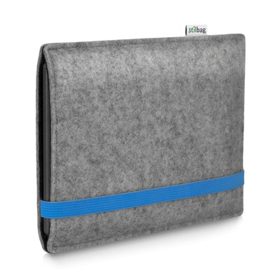 Filztasche LEON für Onyx Boox Palma - hellgrau/blau (ebook Reader tasche, Hülle)