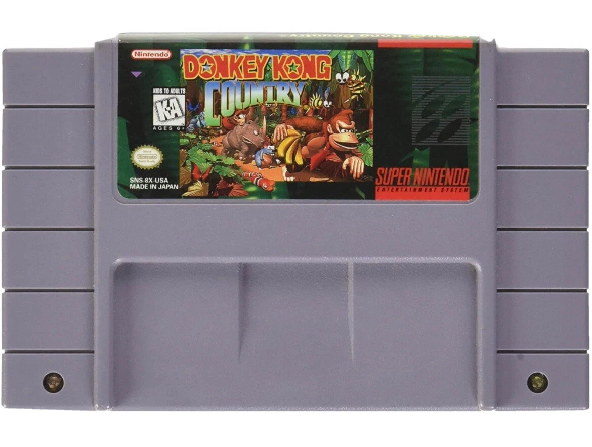 Donkey Kong Country Super Nintendo SNES 1992 Game Tested Working