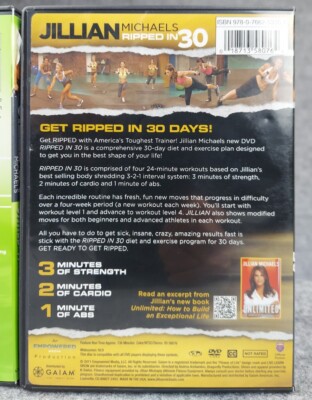 Jillian Michaels DVD Set Lot of 2 Shred-It w/ Weights Ripped in 30