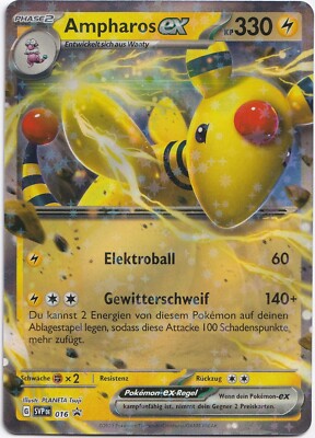 Pokémon Ampharos ex Double Rare Black Star Promo SVP 016 NM Deutsch