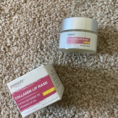 Pureauty Collagen Lip Mask New Hydrate & Plump Dry Chapped Lips Made In USA